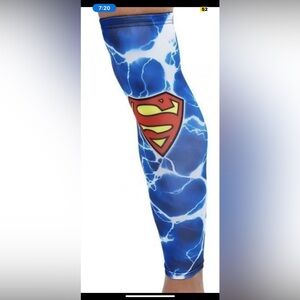 DC Comics Superman Logo Athletic Sports Compression Leg Sleeve Medium
